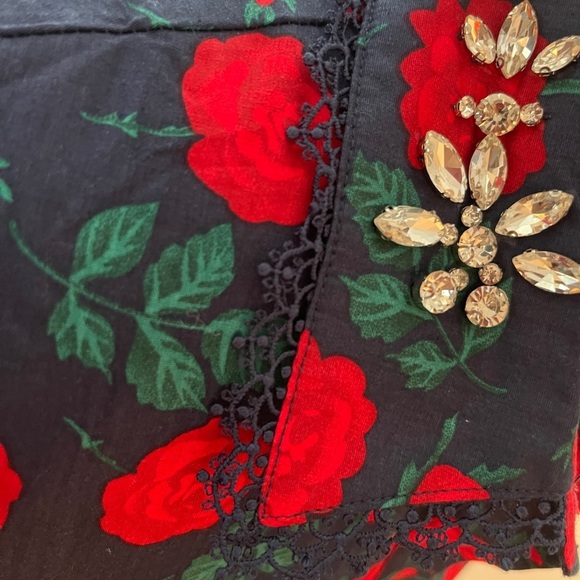 TRISH SCULLY romantic, NAVY ROSE FLORAL MAXI cotton SIZE 10 - Picture 5 of 9